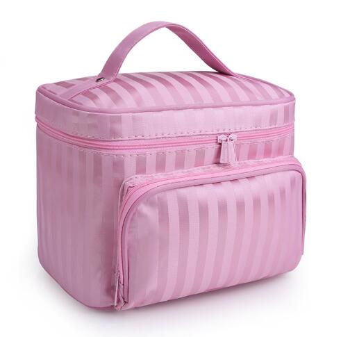 Striped Pattern Beauty Bag