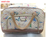 Leather Waterproof Print Luggage