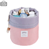Barrel Shaped Cosmetic Bag