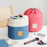 Barrel Shaped Cosmetic Bag