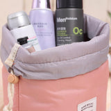 Barrel Shaped Cosmetic Bag