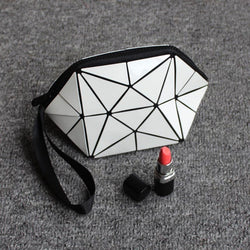 Geometric Zipper Cosmetic Bag