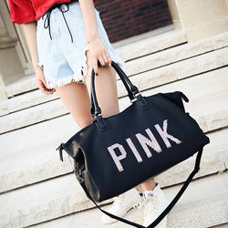 Pink Sequins Duffle Bag