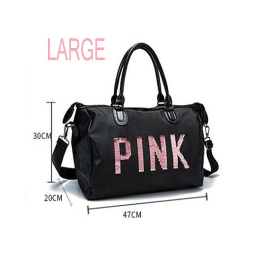 Pink Sequins Duffle Bag
