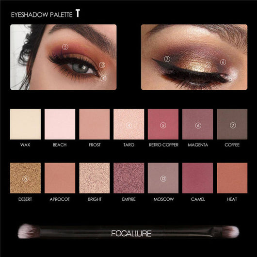 Matte Eyeshadow Palette with Brush